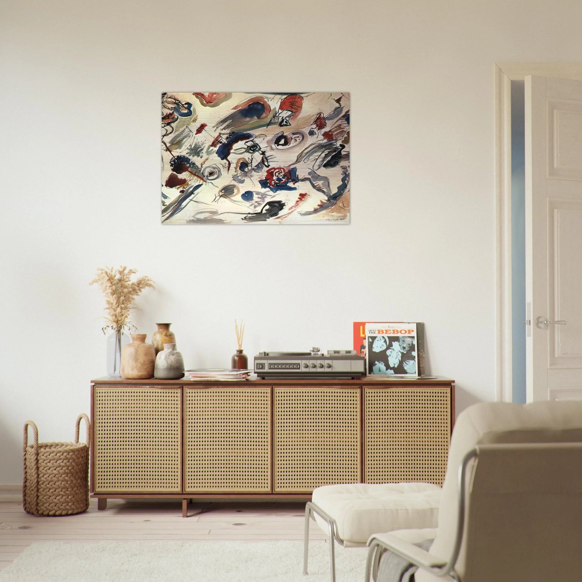 FIRST ABSTRACT WATERCOLOR 1910 - Wassily Kandinsky Brushed Aluminum Print - 70x100 cm / 28x40 inches | Wassily Kandinsky Aluminum Print | Wassily Kandinsky Prints