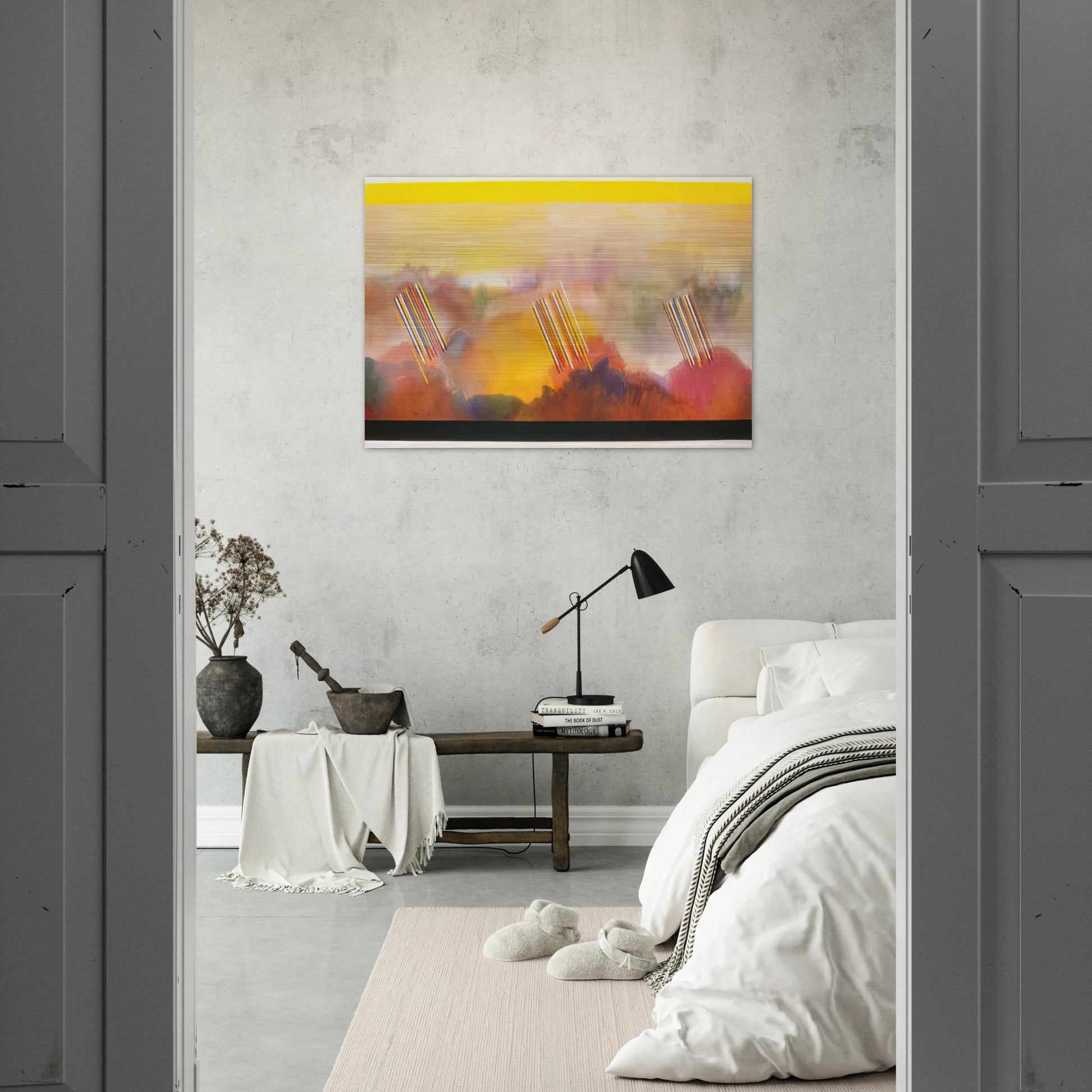 Younger than the Sun - 1990 - Ronnie Landfield Brushed Aluminum Print - 70x100 cm / 28x40 inches | Ronnie Landfield Aluminum Print | Ronnie Landfield Prints