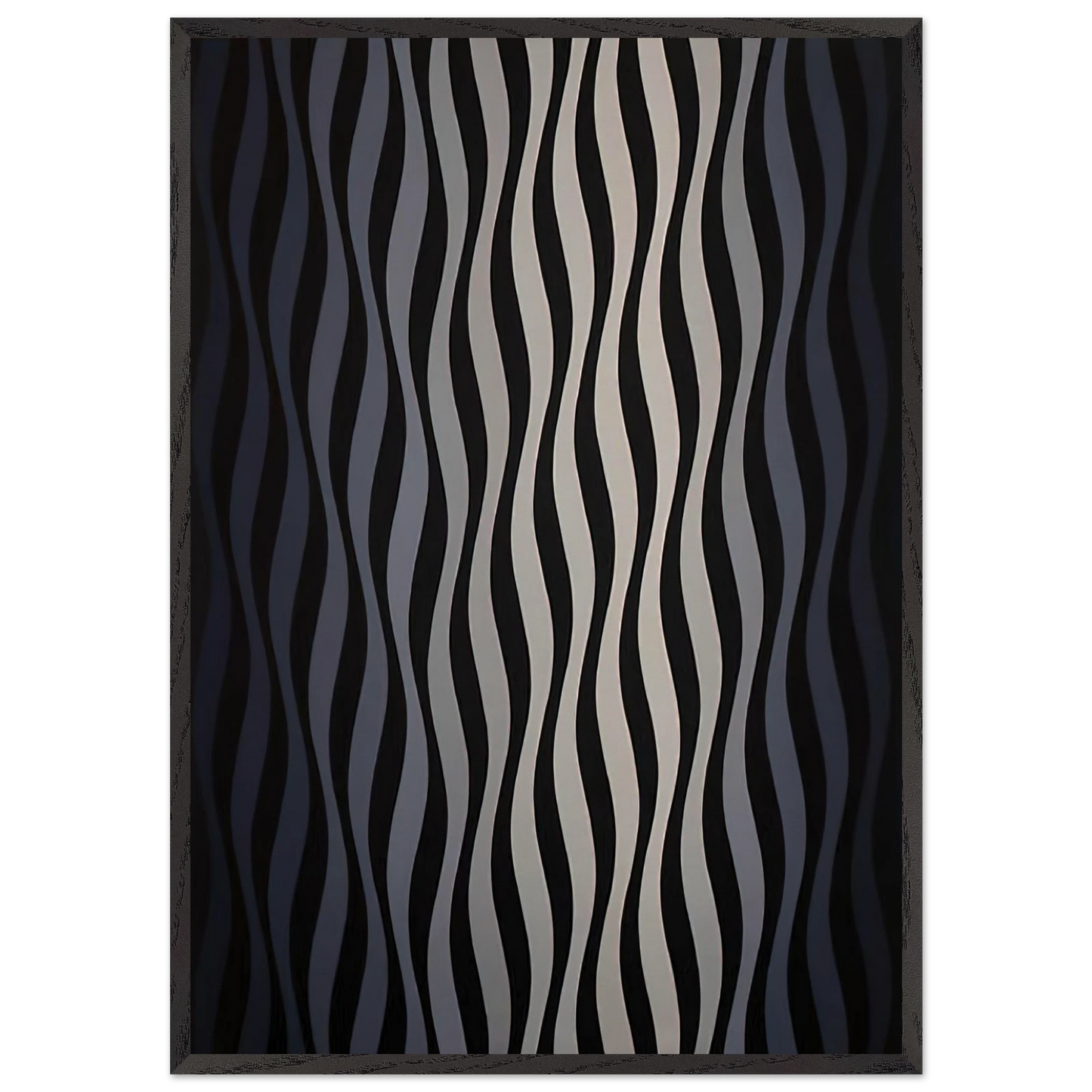 DRIFT 2 1966 - Bridget Riley 70x100 cm / 28x40 inches Framed Art Print – Black Wooden Frame