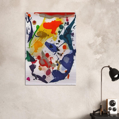 Untitled 044 - Sam Francis Brushed Aluminum Print - 70x100 cm / 28x40 inches | Sam Francis Aluminum Print | Sam Francis Prints