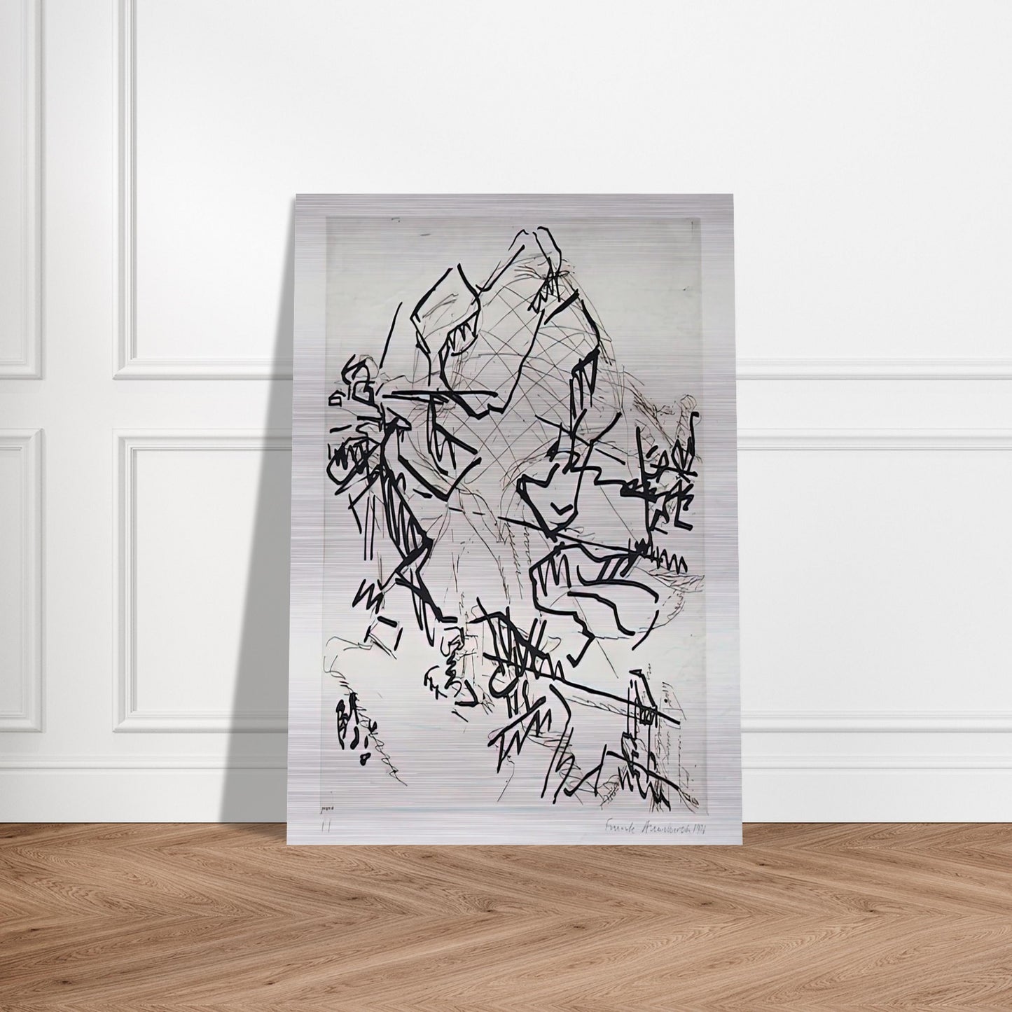 TREE AT TRETIRE II - Frank Auerbach Brushed Aluminum Print - 70x100 cm / 28x40 inches | Frank Auerbach Aluminum Print | Frank Auerbach Prints