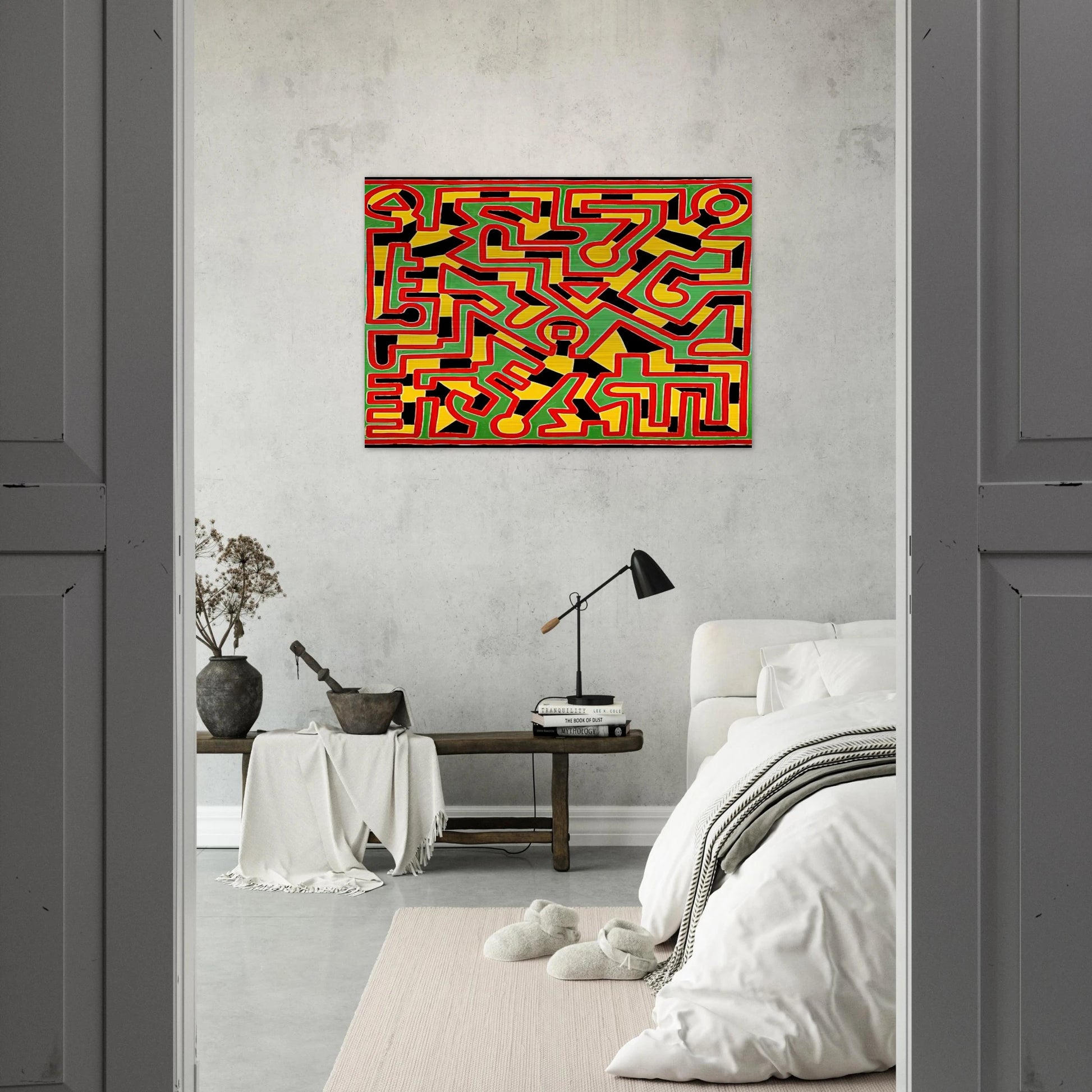 UNTITLED 1988 - Keith Haring Brushed Aluminum Print - 70x100 cm / 28x40 inches | Keith Haring Aluminum Print | Keith Haring Prints | Keith Haring Art For Sale