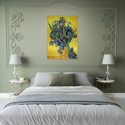 Still Life with Irises - Vincent van Gogh Brushed Aluminum Print - 70x100 cm / 28x40 inches | Vincent van Gogh Aluminum Print | Vincent van Gogh Prints