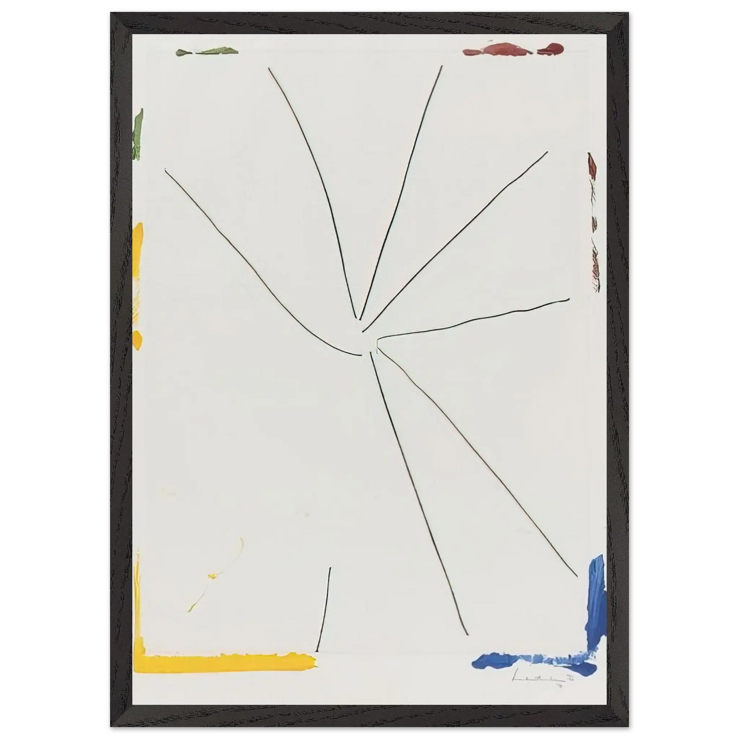 Helen Frankenthaler - Free Wheeling - 1971 Wall art - 40x50 cm / 16x20 Inches - Premium Wooden Framed Poster With Fine Art Paper - Black frame
