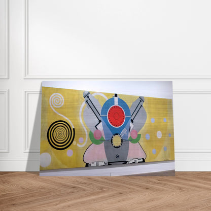 MOTEUR D AVION DECORATION POUR LE PALAIS DE L AIR EXPOSITION INTERNATIONALE DES ARTS ET DES 1937 - Sonia Delaunay Brushed Aluminum Print - 70x100 cm / 28x40 inches | Sonia Delaunay Aluminum Print | Sonia Delaunay Prints