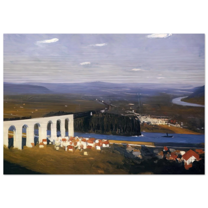 Valley of the Seine - Edward Hopper Brushed Aluminum Print - 70x100 cm / 28x40 inches | Edward Hopper Aluminum Print | Edward Hopper Prints