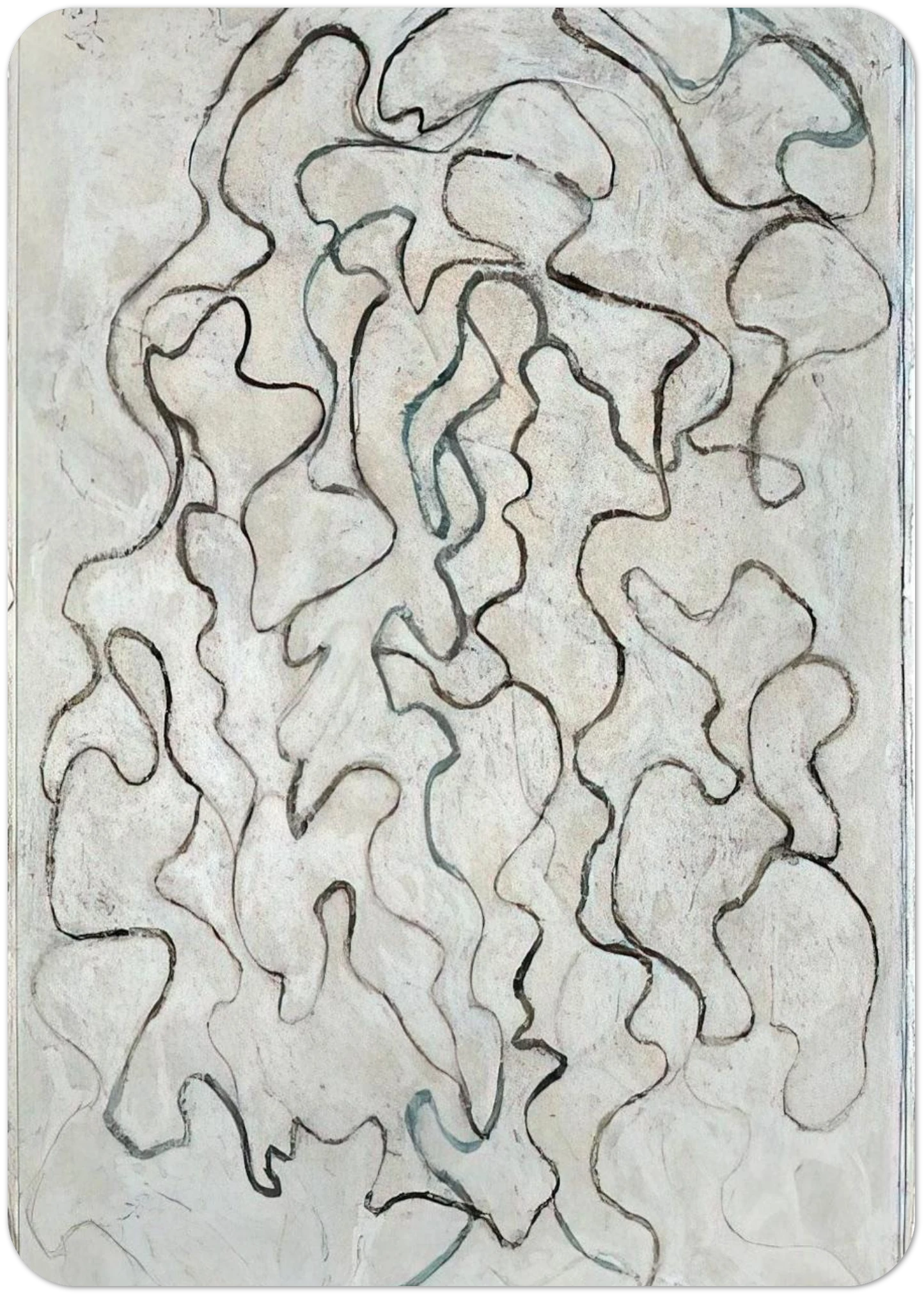 Nevis Rock - 2008 By Brice Marden Pack of 10 Post Cards | Brice Marden Post Cards | A6 (10.5 x 14.8 cm) - 4.1 x 5.8 inches