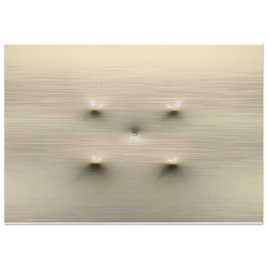 Superficie Bianca - 1967 - Enrico Castellani Brushed Aluminum Print - 70x100 cm / 28x40 inches | Enrico Castellani Aluminum Print | Enrico Castellani Prints