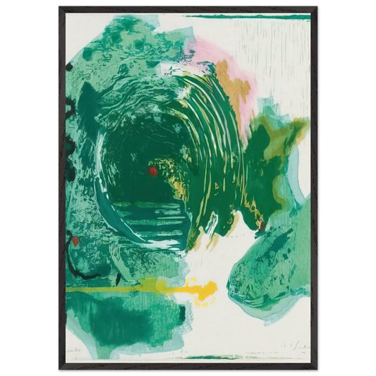 Radius - 1993 - Helen Frankenthaler 70x100 cm / 28x40 inches Framed Art Print – Black Wooden Frame