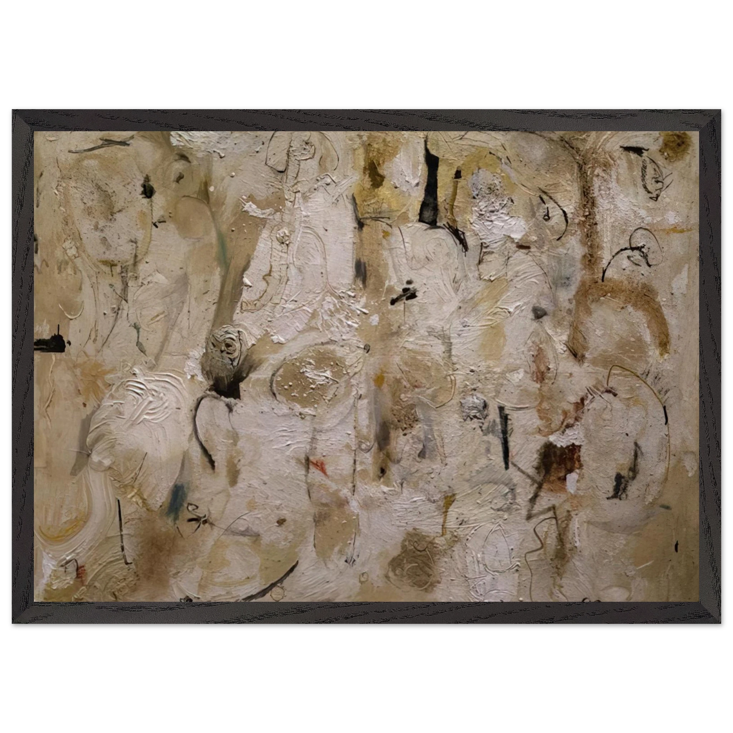 Helen Frankenthaler - Painted on 21st Street - 1951 Wall art - 30x40 cm / 12x16 inches - Premium Wooden Framed Poster With Fine Art Paper-canvas - Black frame