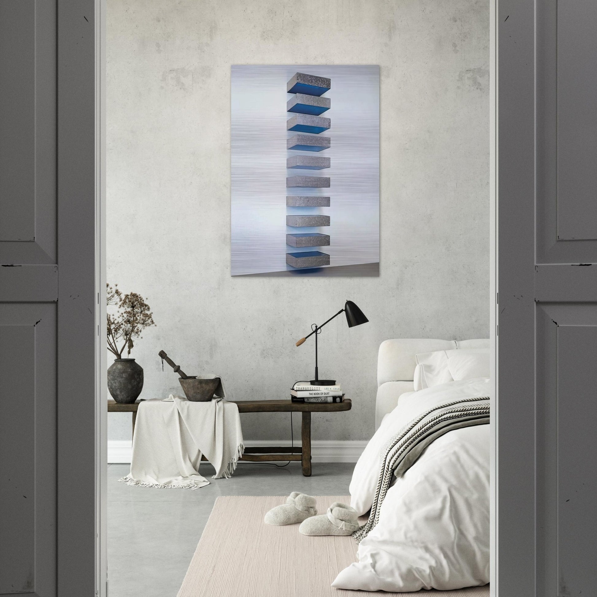 Untitled 77-41 Bernstein - 1977 - Donald Judd Brushed Aluminum Print - 70x100 cm / 28x40 inches | Donald Judd Aluminum Print | Donald Judd Prints