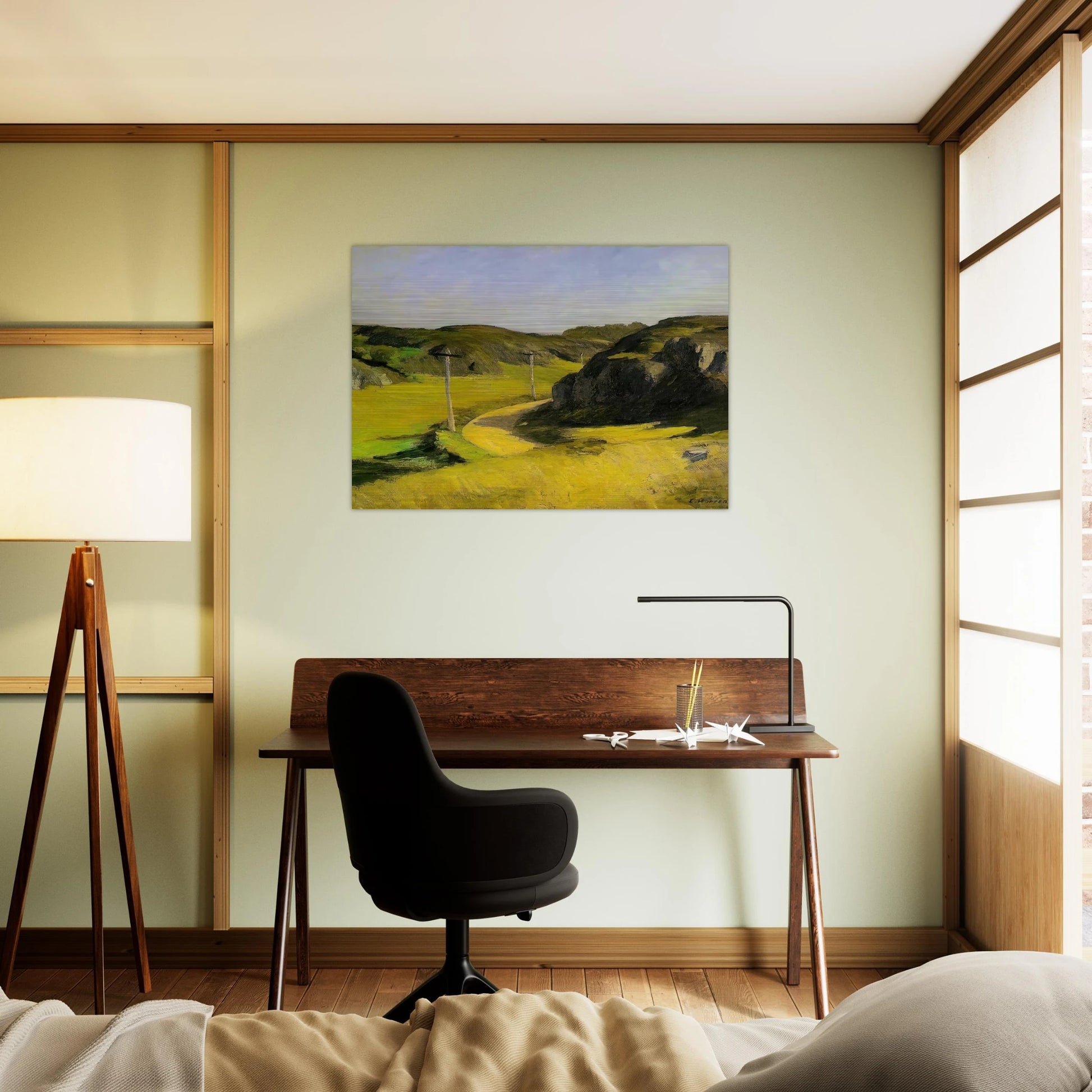 Road in Maine - Edward Hopper Brushed Aluminum Print - 70x100 cm / 28x40 inches | Edward Hopper Aluminum Print | Edward Hopper Prints