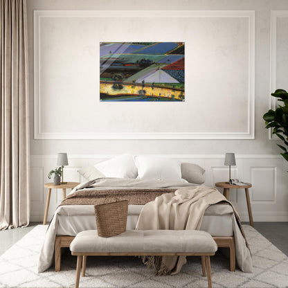 Farm Channel - 1996 - Wayne Thiebaud Acrylic Print - 70x100 cm / 28x40″ inches | Wayne Thiebaud Wall Art | Wayne Thiebaud Prints