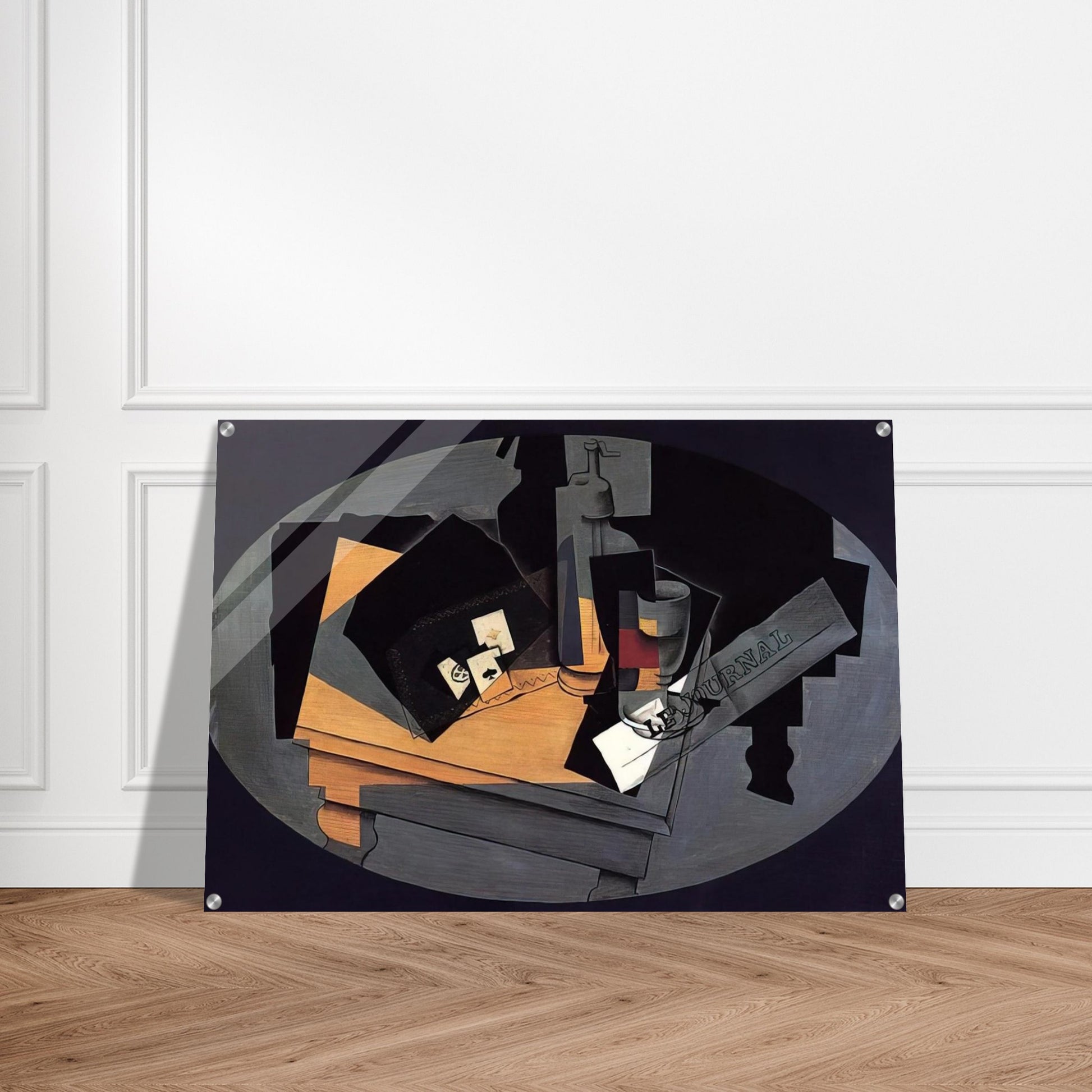 PLAYING CARDS AND SIPHON 1916 - Juan Gris Acrylic Print - 70x100 cm / 28x40″ inches | Juan Gris Wall Art | Juan Gris Prints